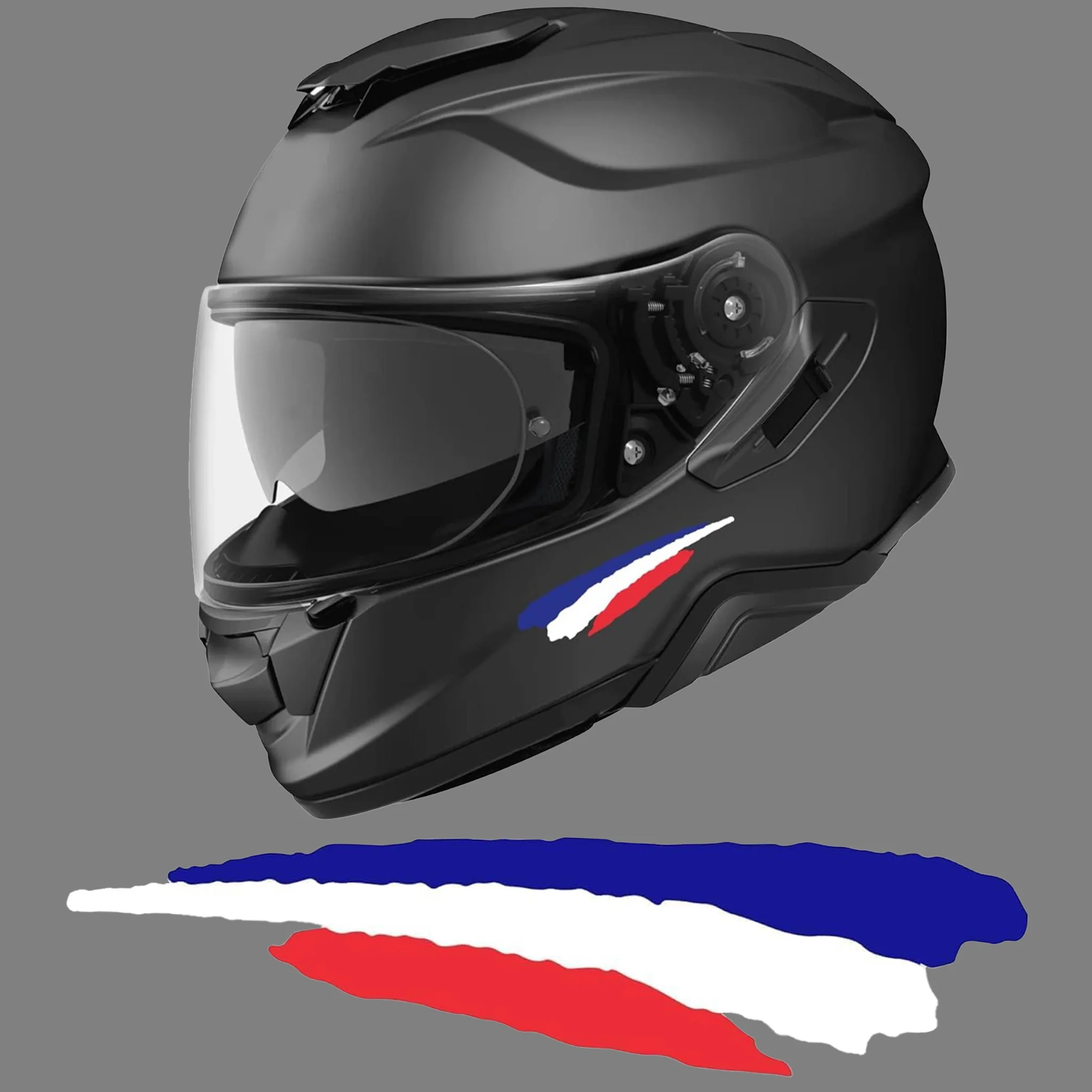 

6 шт./1 лист, наклейки на мотоцикл с французским флагом, водонепроницаемые для мотоциклетного шлема, скутера, автомобиля, окна, бампера, универсальная виниловая наклейка