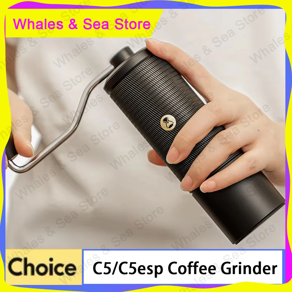 

In Stock TIMEMORE C5/C5esp Series Hand Cranked Coffee Grinder 42MM Grinding Core Italian Grinders With Anti Slip Silicone Tools