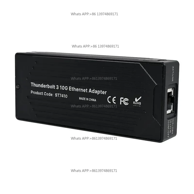 USB4 to 10Gb Ethernet Adapter Compatible with Thunderbolt 3/4 10G Single Port RJ45 10GBASE-T Ethernet Support Mac
