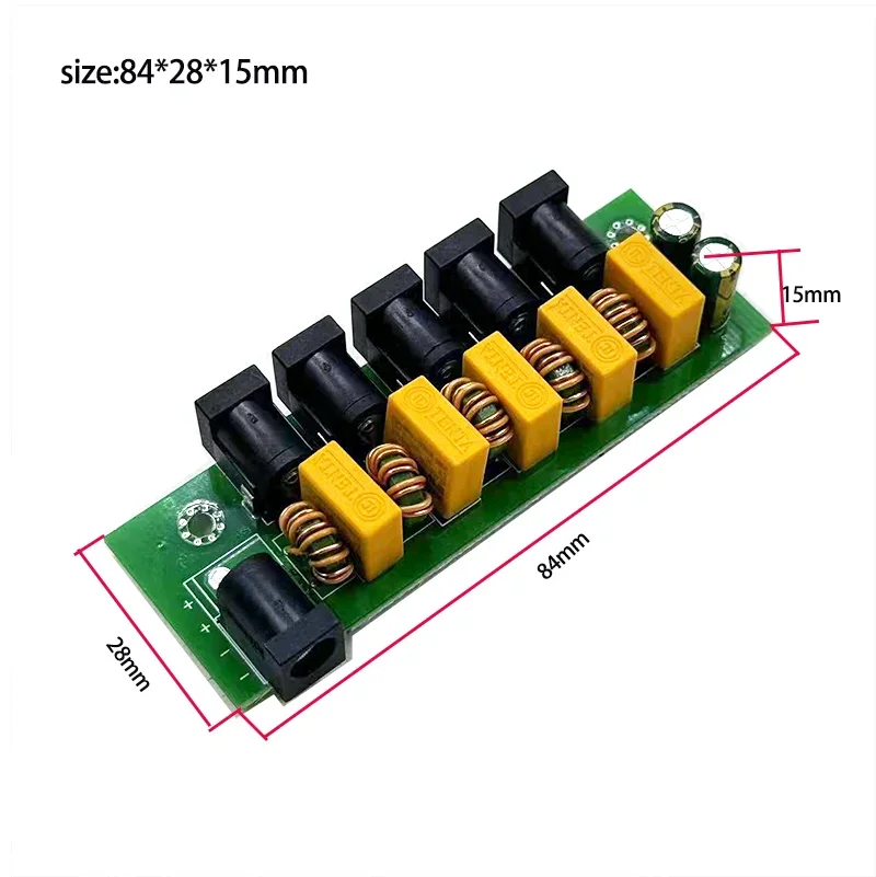 Een Tot Vijf 5V-56V Power Splitter Emi Anti-Interferentie, Verbetering Van De Stabiliteit En Betrouwbaarheid Van Het Circuit