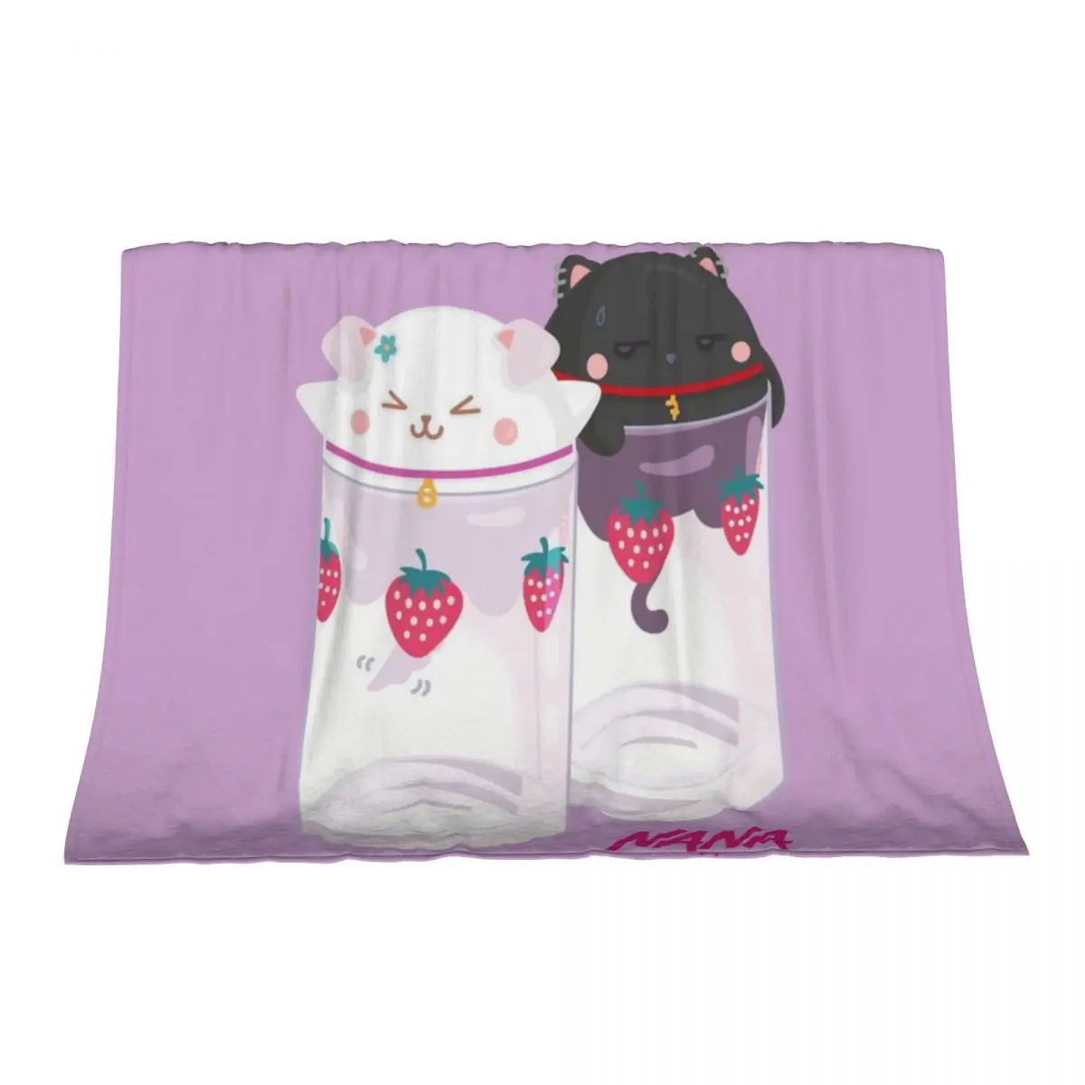 

Nana & Hachi - Strawberry glasses Throw Blanket cosplay anime Personalized Gift blankets ands Soft Plaid Blankets