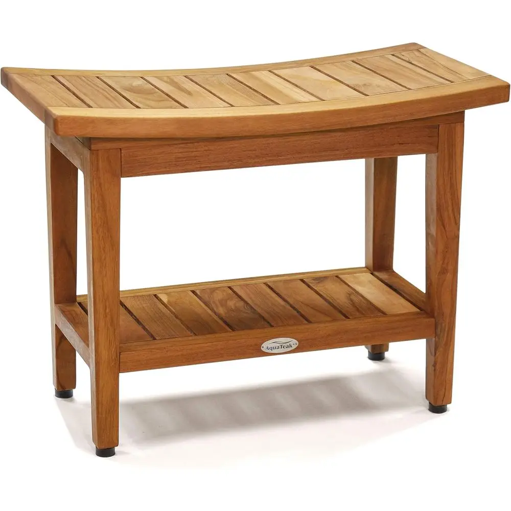 

24-дюймовая тиковая скамья для душа с полкой