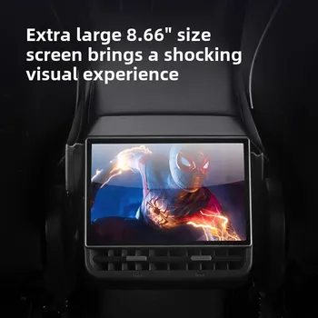 テスラモデルおよび3用のリアエンターテインメントシステム,ワイヤレスCarplay, Android Auto,wi-fi,エンターテインメント画面,8.66インチ,4g 64g