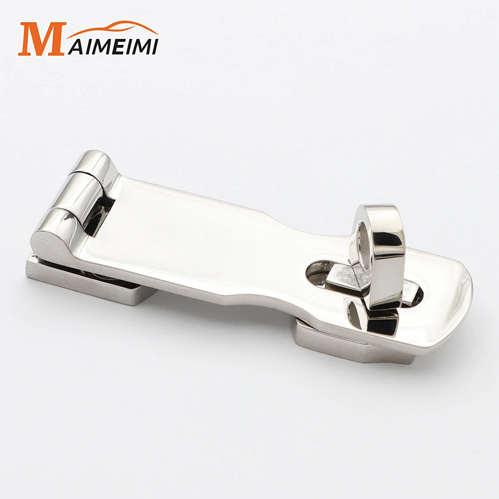 

1 Piece Marine Door Latch Buckle Rotating Hasp Latch Lock Stainless Steel Boat Swivel Eye Locking Hasp Latch Marine Hardware