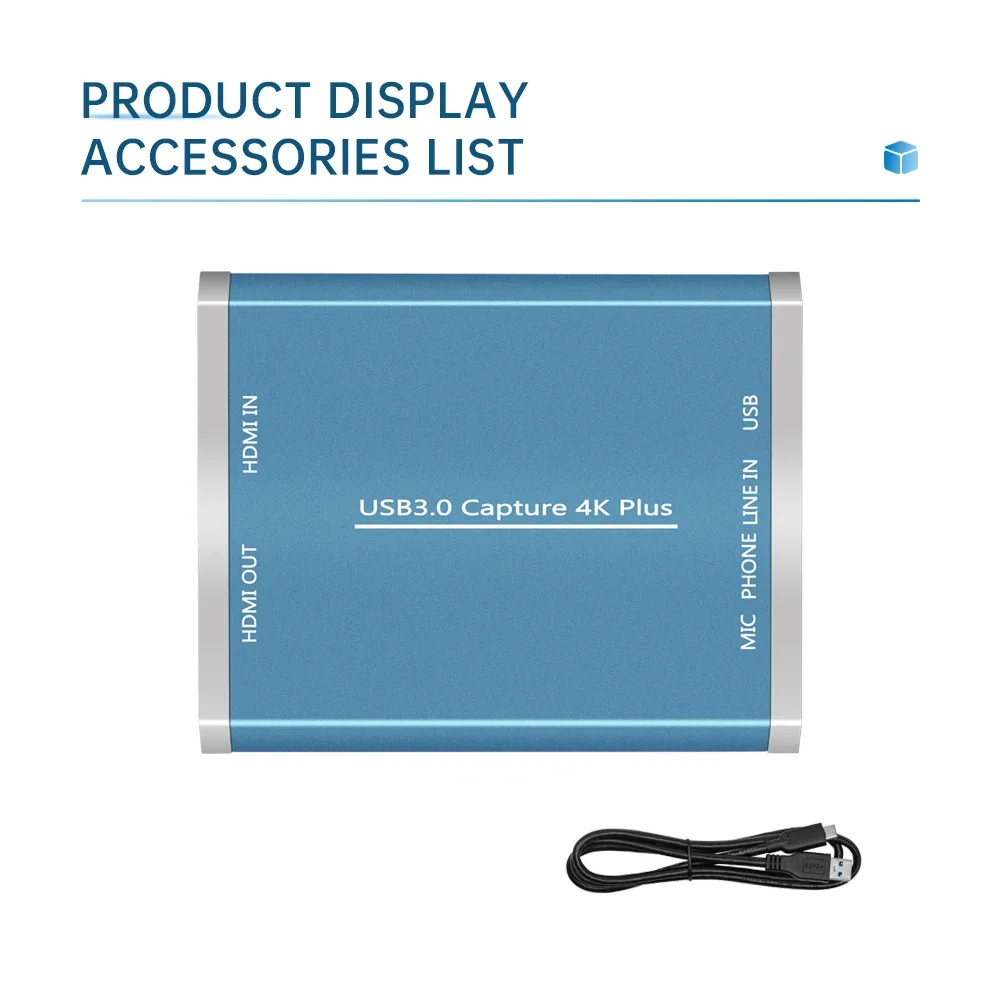 UC4000A لعبة البث المباشر OBS vMix Wirecast Xsplit Ture UHD 4K USB3.0 HDMI صندوق التقاط الفيديو المنتزع