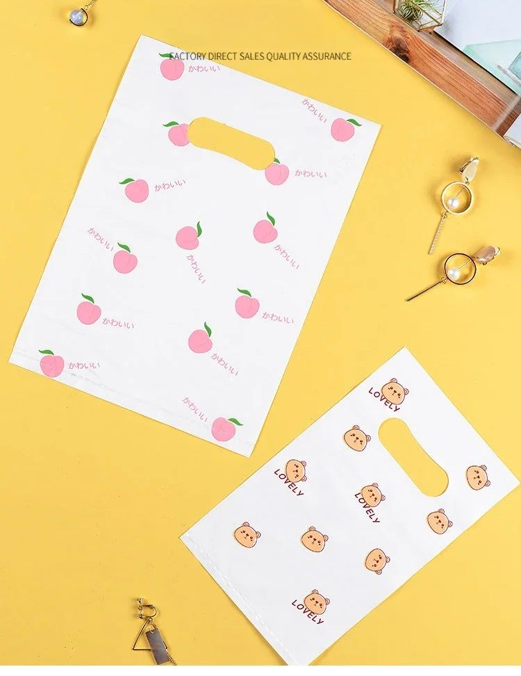 25 teile/los Kleine Plastiktüte für Schmuck/Ohrringe/Schal/Socken Kleine Gänseblümchen Hochzeit Geschenk Taschen Mini Verpackung taschen für Business – Detail 5