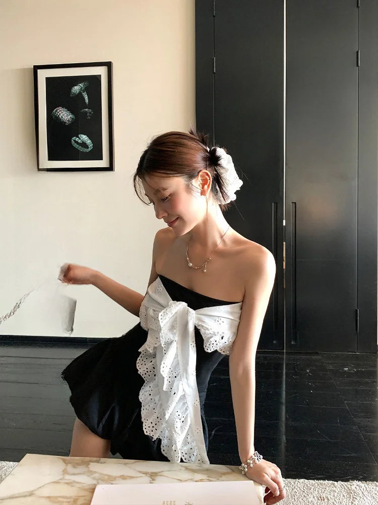 

Комплект LIONEBubble Girl: цветной топ-бюстье с поясом и юбка из фатина, хлопковый, повседневный, весна-лето, женский костюм