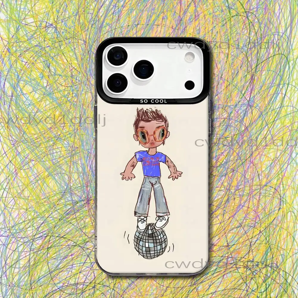 H-Harry Kiss All The Time S-Styles Phone Case For iPhone 17,16,15,14,13,12,X,8,Pro,Max,Plus,SE4,Air,Mini HD Black IMD Matte - view 2