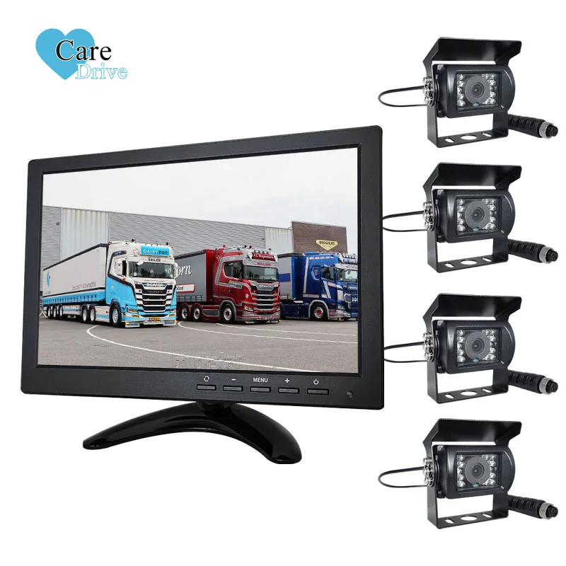 AlwayCare 7 Inch Flip Down HUD Headrest Car Monitor With Quad Screen Player Mirrors And TV LCD Camera For Honda
