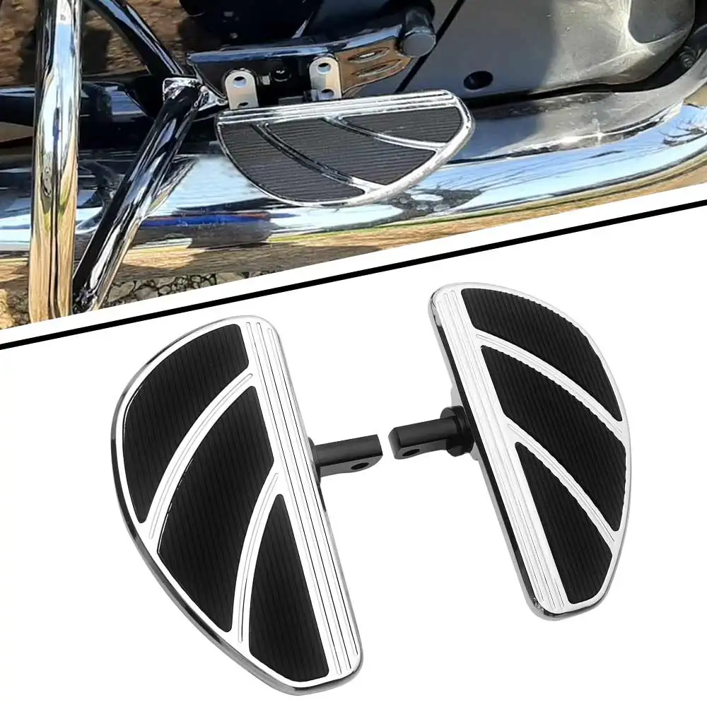 Motorcycle Foot Rests Front Driver Footboards Floorboards Chrome For Harley-Davidson Touring Road King Dyna Wide Glide 1993-2017 3