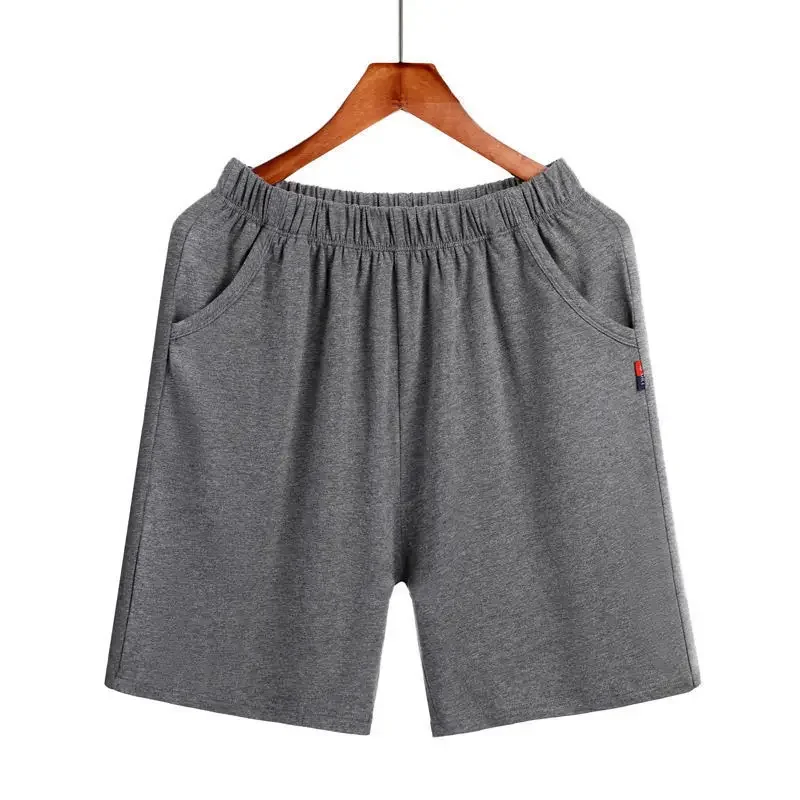Pajama Pants Men Shorts Combed Cotton Casual Summer Home Sports Loose Cropped Pants Plus Size Solid Color Student Sleeping Pants