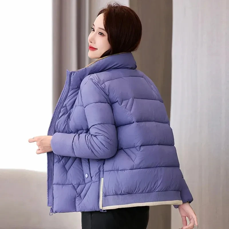 2023 neue Winter Frauen Jacke Mantel kurzen Parka Stehkragen Daunen Baumwoll mäntel weiblichen Mantel warme Outwear Schnee tragen Damen