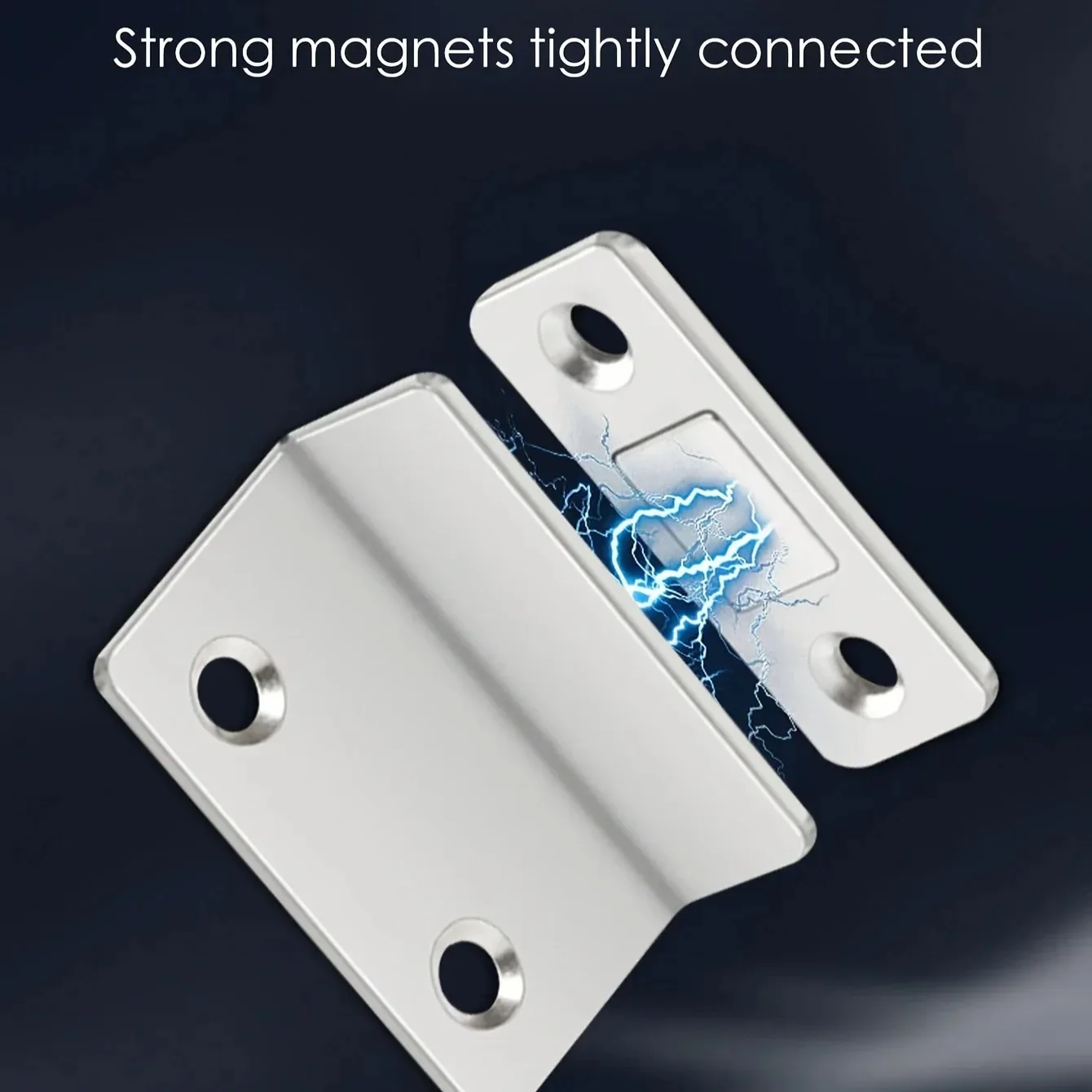 1 pair Magnetic Door Catch Latch-Invisible Strong Adhesion Drill-Free Mount Seamless Door Catch Cabinets Sliding Doors