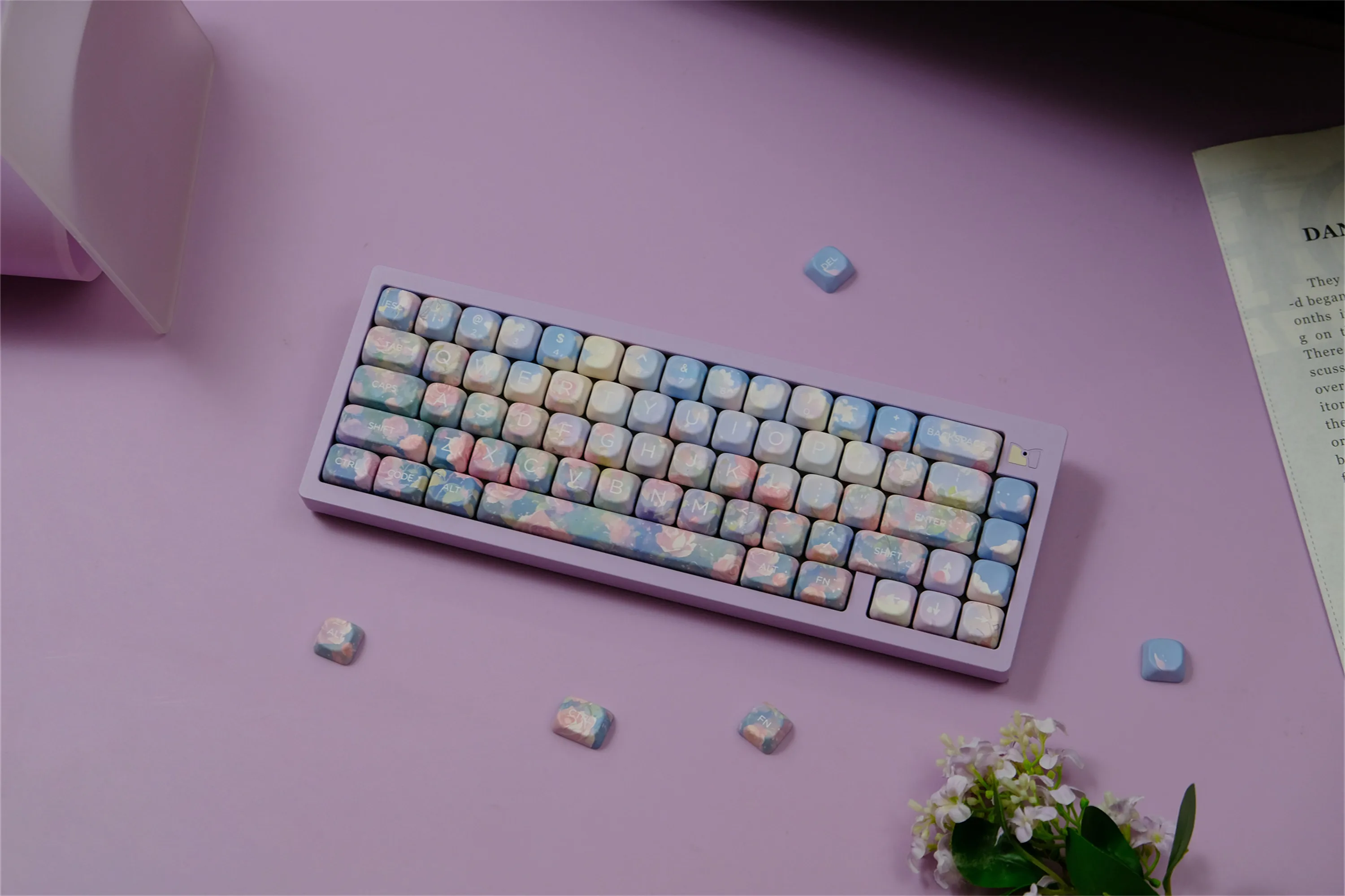 Rose Garden Keycaps 126 Keys PBT Material MOA Profile DYE-SUB Personalized For CHERRY MX Switch Mechanical Keyboard Keycaps