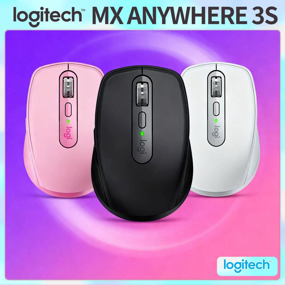 เมาส์ Logitech MX Anywhere 3S ขนาดกะทัดรัด ประสิทธิภาพสูง ดีไซน์ตามหลักสรีรศาสตร์ ชาร์จซ้ำได้ ลื่นไหลเร็ว สำหรับแล็ปท็อป พีซี และแมค
