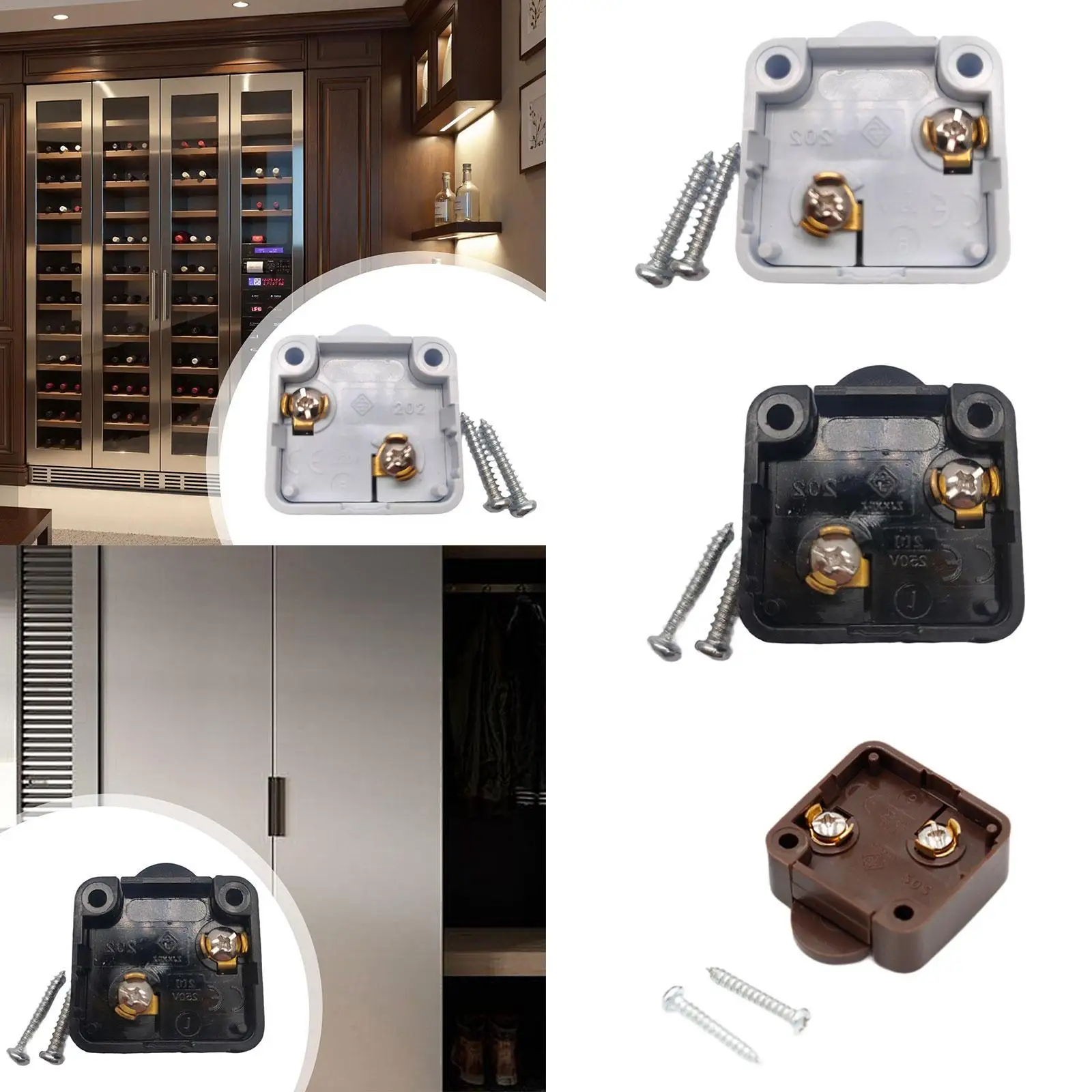 Cabinet Door Lamp Switch Compact Direct Replaces Auto for Closet Light Touch Activated, for Cabinet Door Office Hotel, Wardrobe