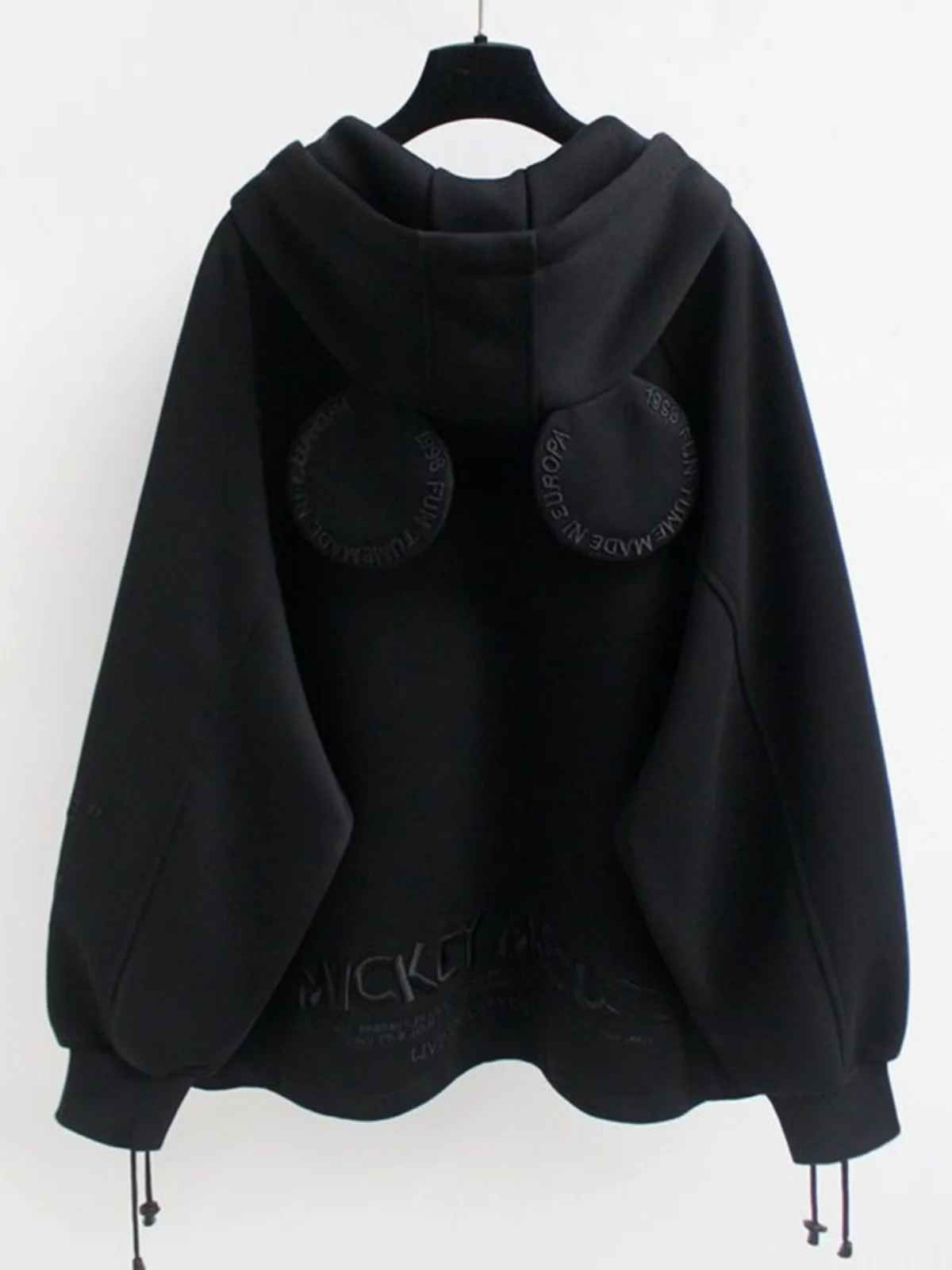 Autumn and Winter Plus size Hood Mickey Shandong Jimo Hoodie Outerwear Couple Design Sense 50.00kg  Fleece-lined Cardigan