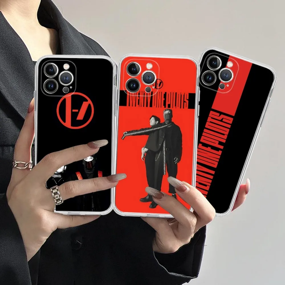 Music T-Twenty One Pilots Phone Case For IPhone 16 15 14 11 12 13 Mini Pro XS Max Cover 6 7 8 Plus X Funda Shell