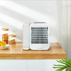 New 3 In 1 Mini Air Conditioner Water Cooling Fan Touch Screen Timing Artic Cooler Humidifier Portable Desktop Fan