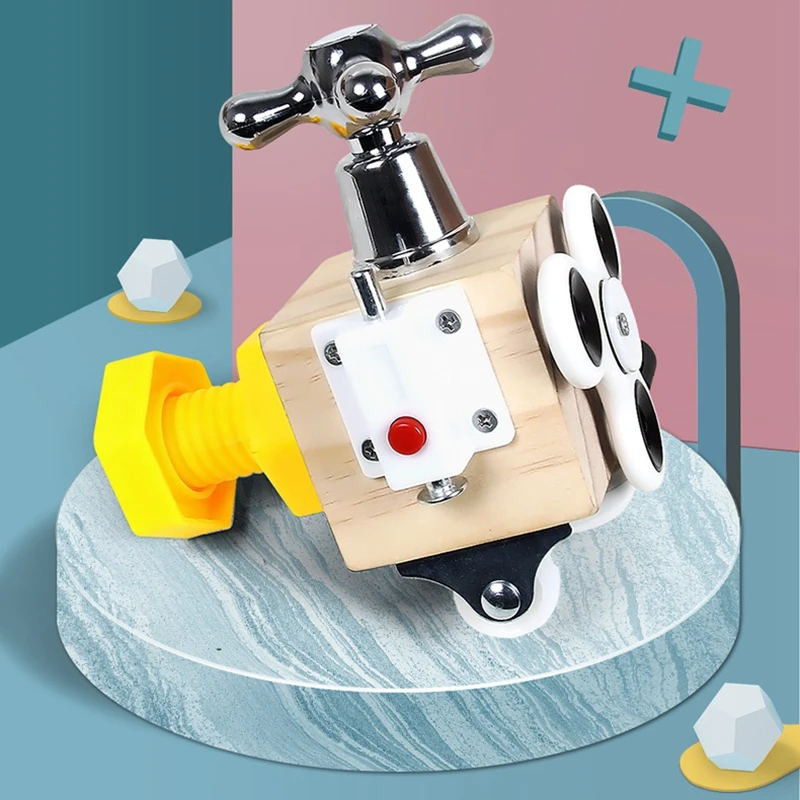 Montessori brinquedos bebê ocupado placa quebra-cabeça brinquedo de desbloqueio iluminação manhã ajuda de ensino montessori bloco ocupado por 36 meses