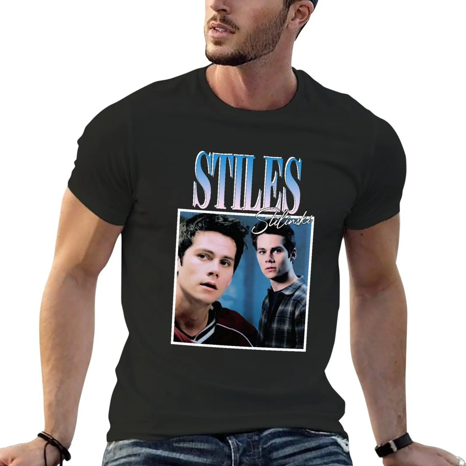 Stiles Stilinski T-Shirt Blouse Short sleeve tee customizeds mens graphic t-shirts