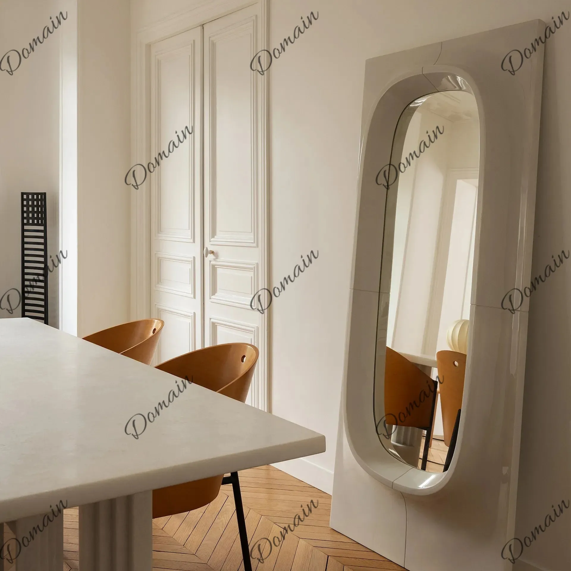 Advanced rectangular floor mirror high definition ultra-white wall-mounted dressing mirror household bedroom dressing mirror