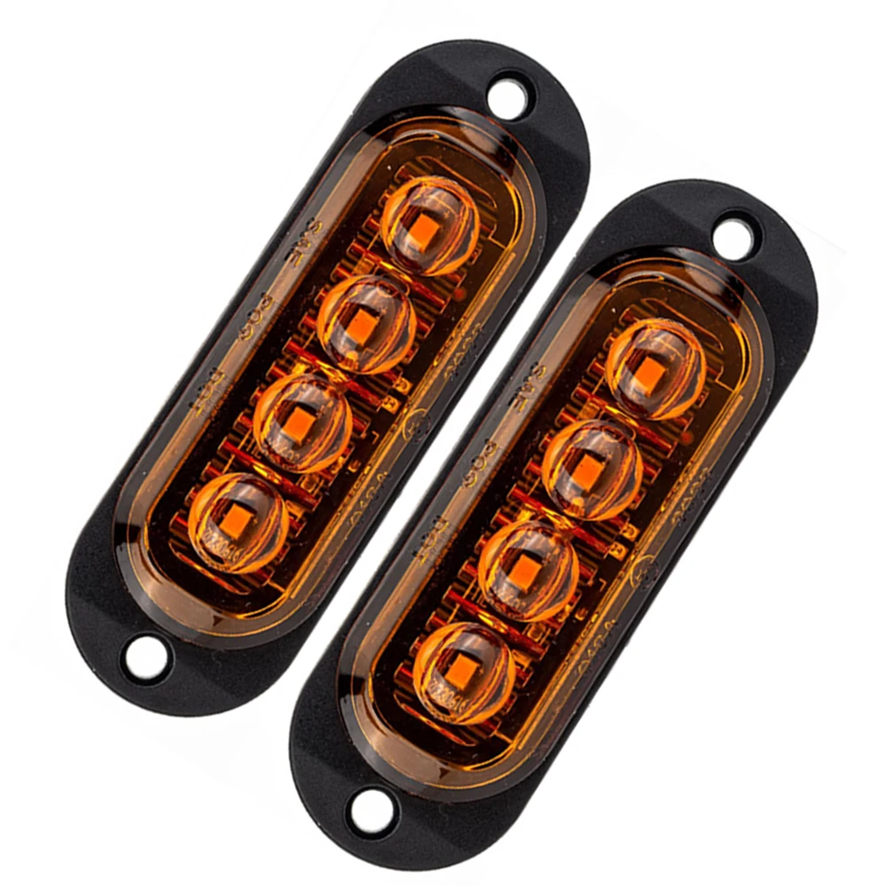 2 قطعة 4LED سيارة أضواء العلامات الجانبية قوارب ل تيار مستمر 12 فولت-24 فولت سيارات مؤشر التخليص مصباح للسيارات عربات الشاحنات المقطورات