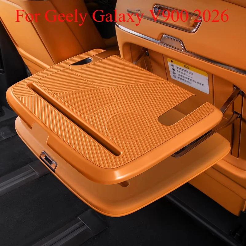

For Geely Galaxy V900 2026 Silicone Tray Table Mat, Rear Seat Desk Protector Pad, Non-Slip Waterproof Car Interior Accessories