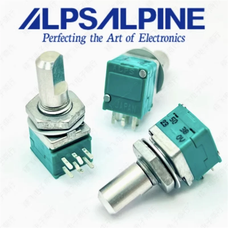 2 PCS Japanese ALPS fever grade audio small RK09 precision rotating carbon film potentiometer dual B50K D-axis