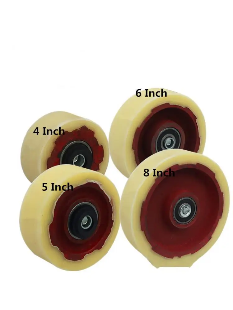 

1 шт. упаковка 5-дюймовый Одноколесный ролик, тяжелый железный сердечник, нейлоновый Подшипник нагрузки, износостойкий плоский драйвер