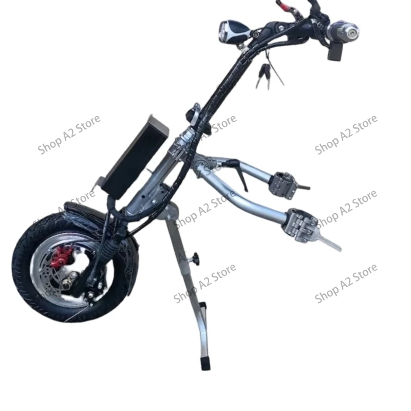 Quick‑Disconnect Folding Electric Wheelchair Tractor Head, Front‑Drive Modified Traction Unit for Disabled Mobility Aid