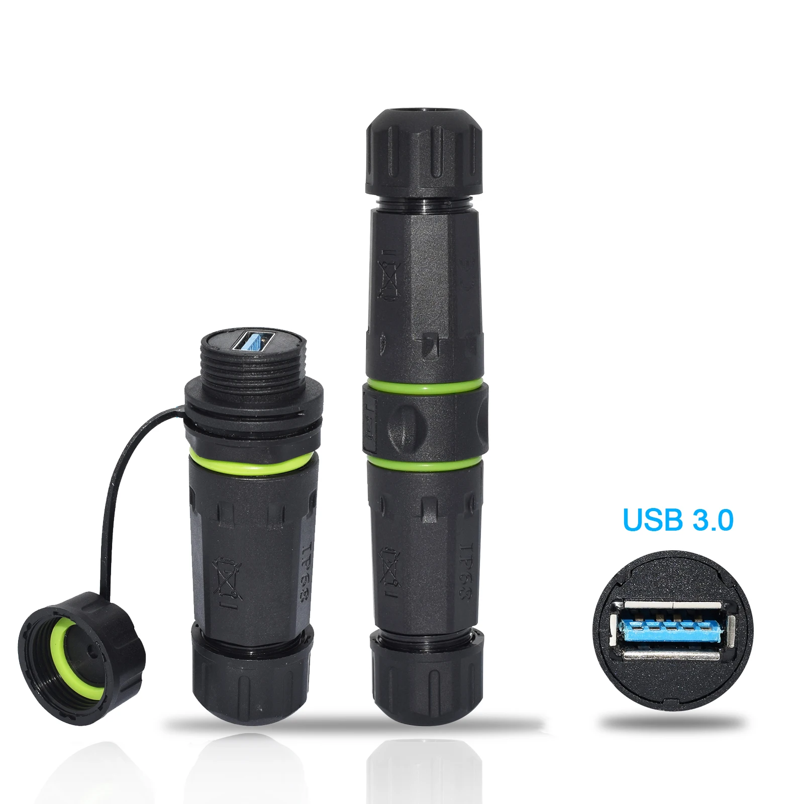 

YXY USB3.0 Round Socket IP68 Waterproof Data USB2.0 USB3.0 Connector Panel Mounting M20 laptop usb connector