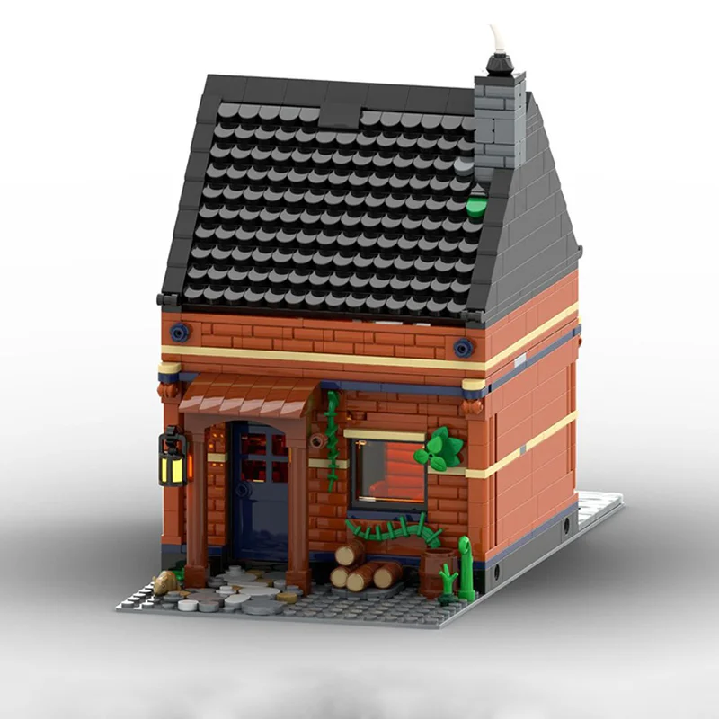 1012 個 MOC 労働者の家モジュラーモデルビルディングブロック組み立てる DIY クリスマスギフトクリエイティブおもちゃレンガ子供の誕生日