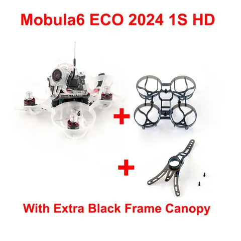 HappyModel Mobula6 ECO 1S 65mm SuperX HD ELRS Ultra leggero Micro HD FPV BWhoop Drone RC Quadcopter con sensore 1/3" ECO Camera