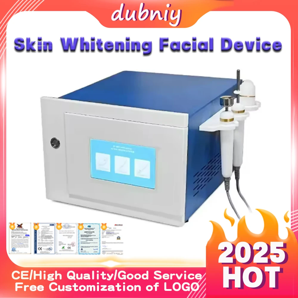 

Portable 3 In 1 Ionic Facial Tightening Machine Anti Aging Ionic Face Body Massager Skin Deep Cleaning Beauty Device Pearl White