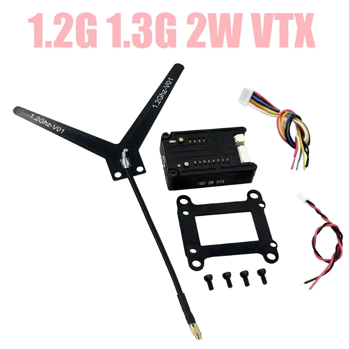 1.2G 1.3G 2W VTX 8CH 2000mW FPV Audio Video Transmitter 2-6S MMCX Antenna Port for RC Drone Airplane