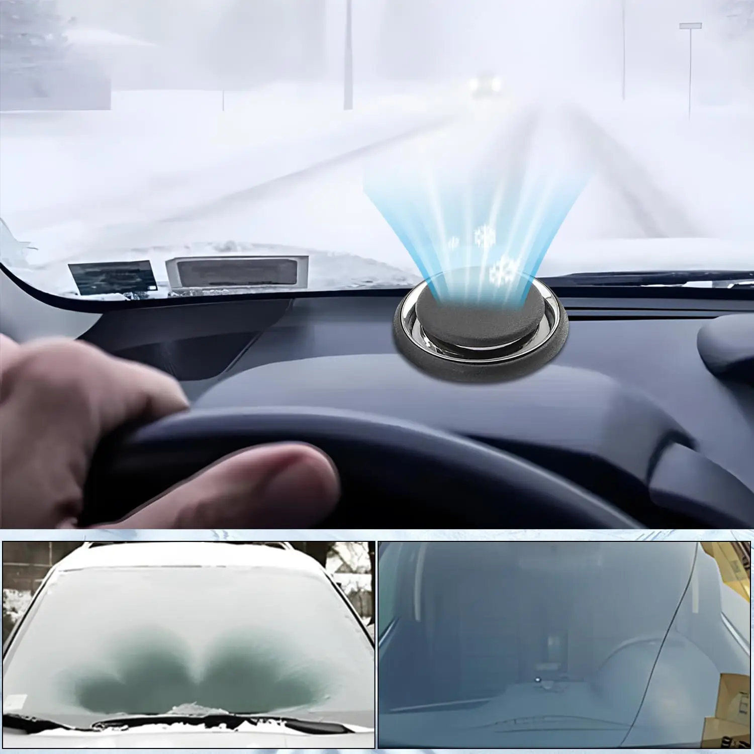 Picture 6: New Electromagnetic Ice Melting Deicer Solar Power Supply Winter Car Antifreeze Molecular Snow Remover Portable Air Freshener