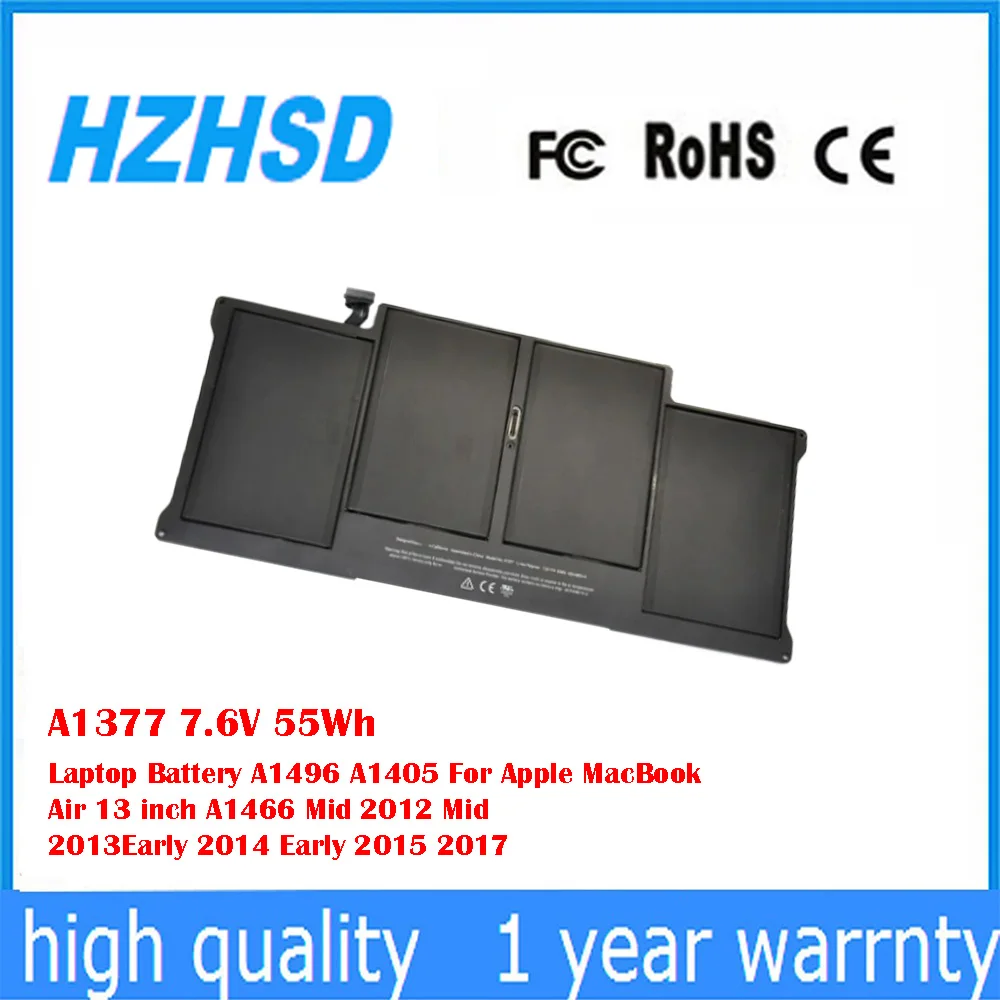 

A1377 7.6V 55Wh Laptop Battery A1496 A1405 For Apple MacBook Air 13 inch A1466 Mid 2012 Mid 2013Early 2014 Early 2015 2017
