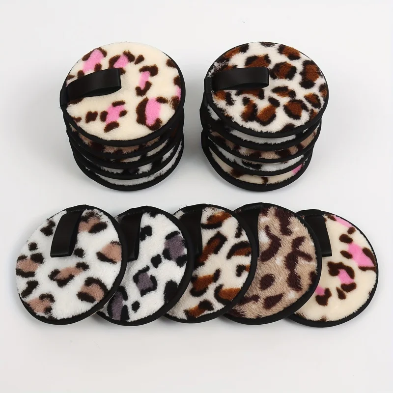 Almohadillas desmaquillantes reutilizables, paño de limpieza facial lavable, esponja limpia, herramientas de crema líquida, removedor de cosméticos, 5/10 Uds.