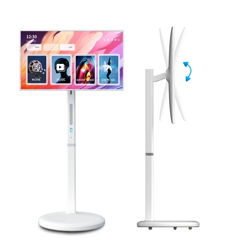 

32 Inch Incell Lcd Display Portable Smart Tv Rechargeable Movable Touch Screen Tv Wireless Portable Android 13 Tv for Gaming
