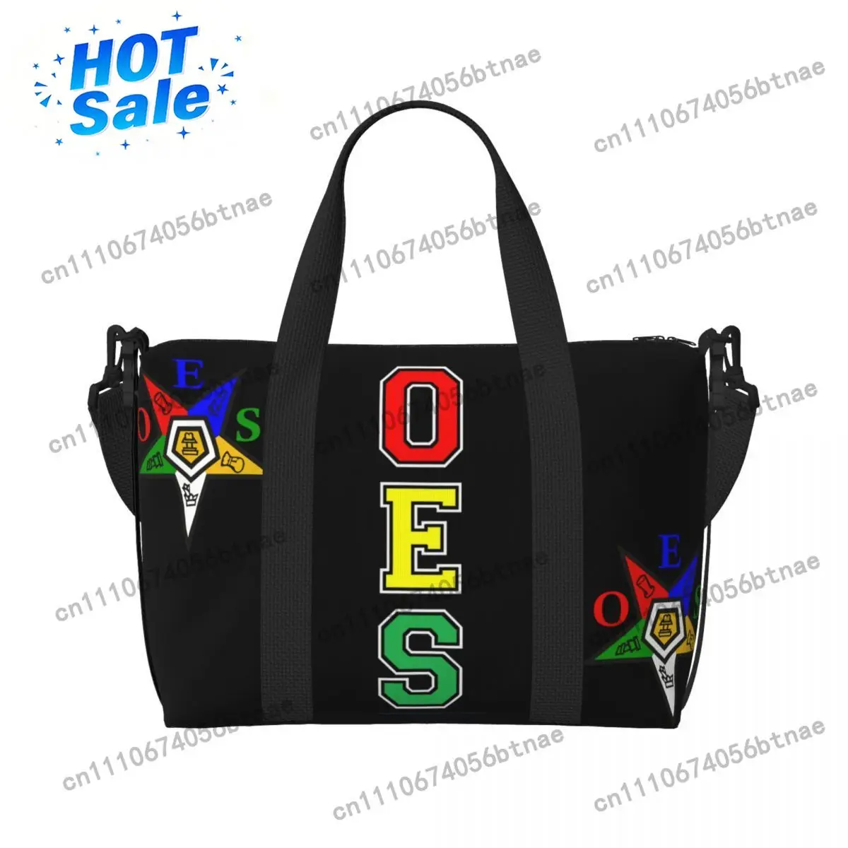 Custom Oes Order Of The Eastern Star Beach Tote Bag Women Sistars Large Compartment Beach Gym Travel Bags