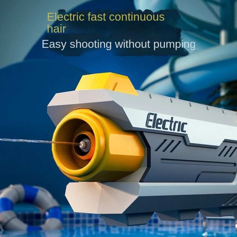 Electric Gatling Burst Water Gun High Voltage Capacity Electric Automatic Toys Squirt Gun for Adults Beach Tool Game