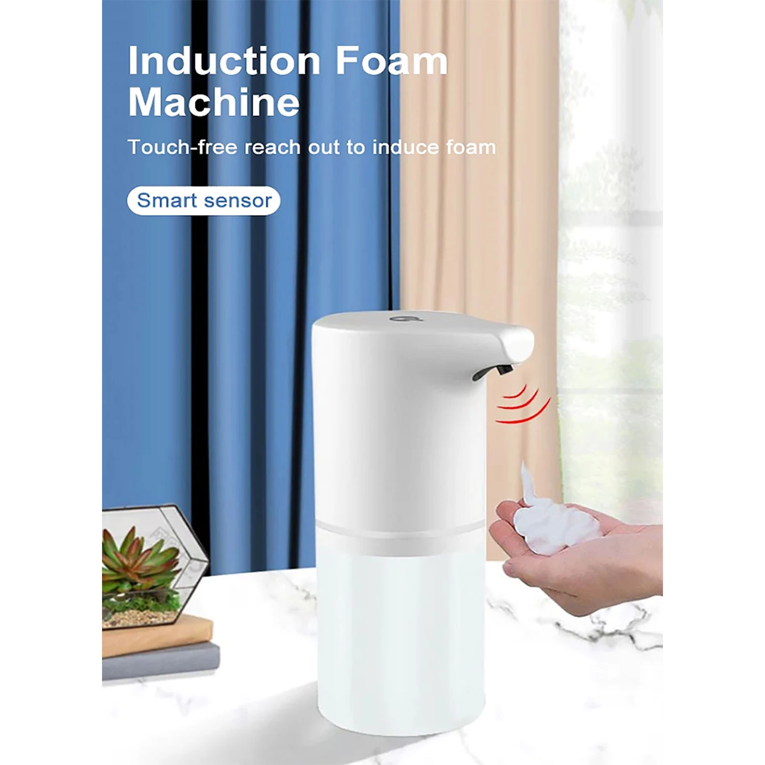 Aggiornamento senza sforzo: definitivo dispenser di sapone in schiuma touchless da 350 ml - Intelligente, igienico e conveniente - Migliora l'igiene delle mani con I