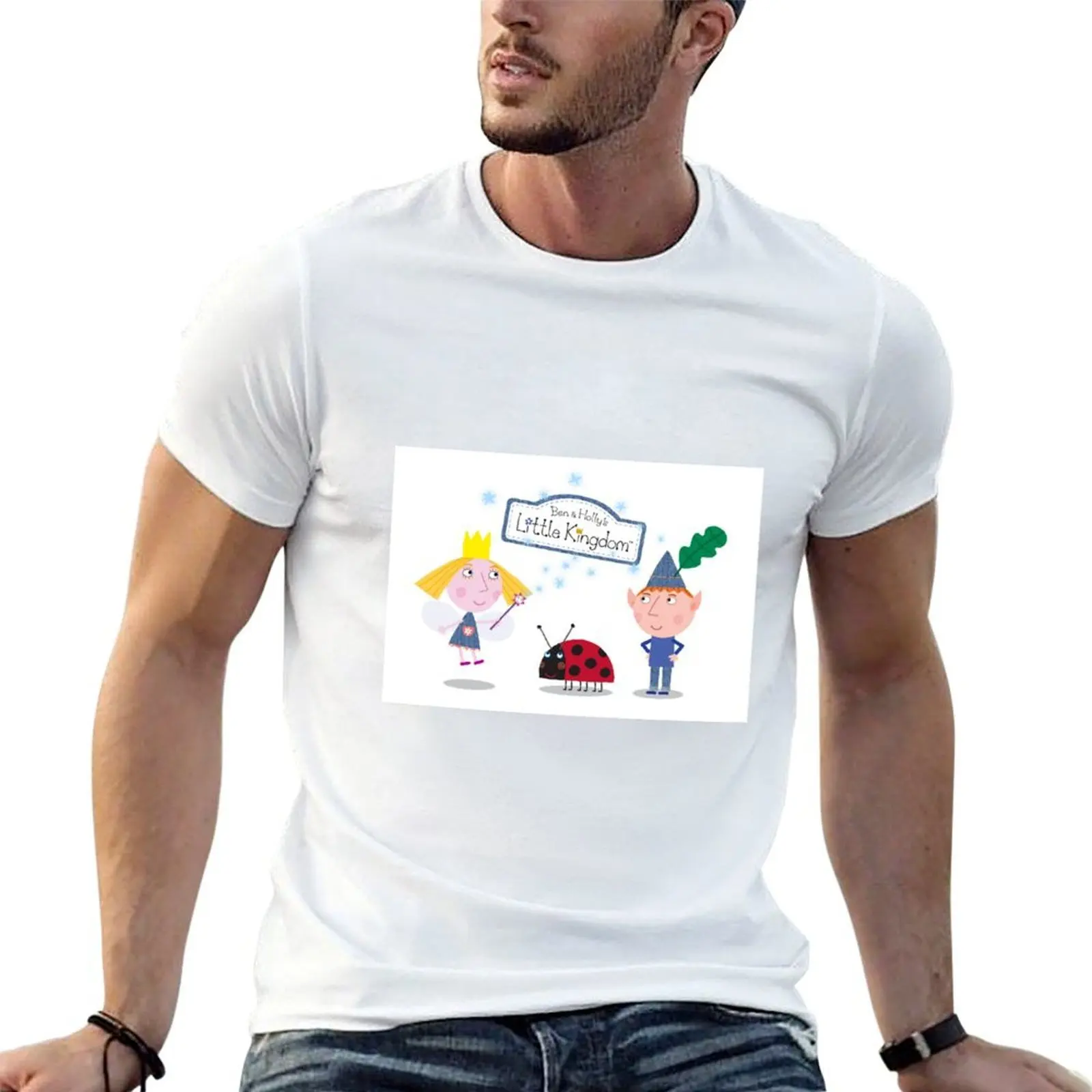 Ben and Holly T-Shirt mens graphic t shirts man t shirt designer t shirts for man cotton funny T-shirt