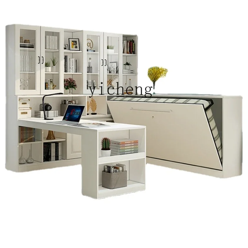 

Computer Desk Movable Bookshelf Integrated Invisible Bed Combination