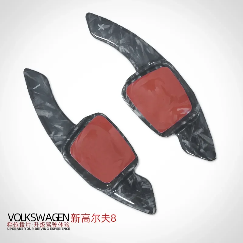 For VW Golf 8 Tiguan Passat CC Steering Wheel Shift Paddles Gear Shifter Extension Carbon Fiber Style Auto Accessories