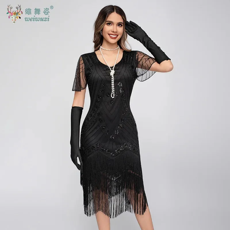 2025 новейший стиль, ретро, Гэтсби, бальное вечернее платье с кисточками, блестящие бусины ручной работы, вышивка, цветочный узор, бальное вечернее платье