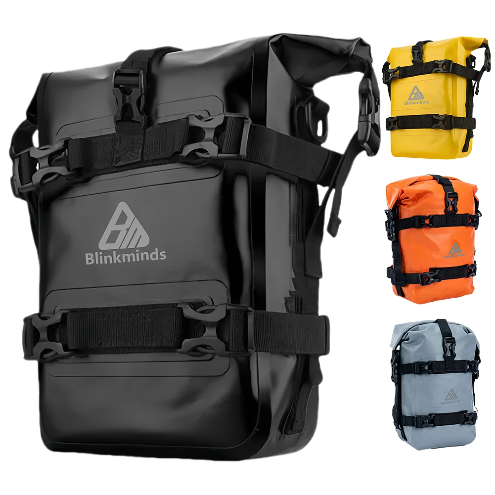 

Motorbike Rear Rack Trunk Storage Bag Motor Pannier Bag Waterproof with Shoulder Strap 8L Frame Crash Bars Bag Motor Accessories