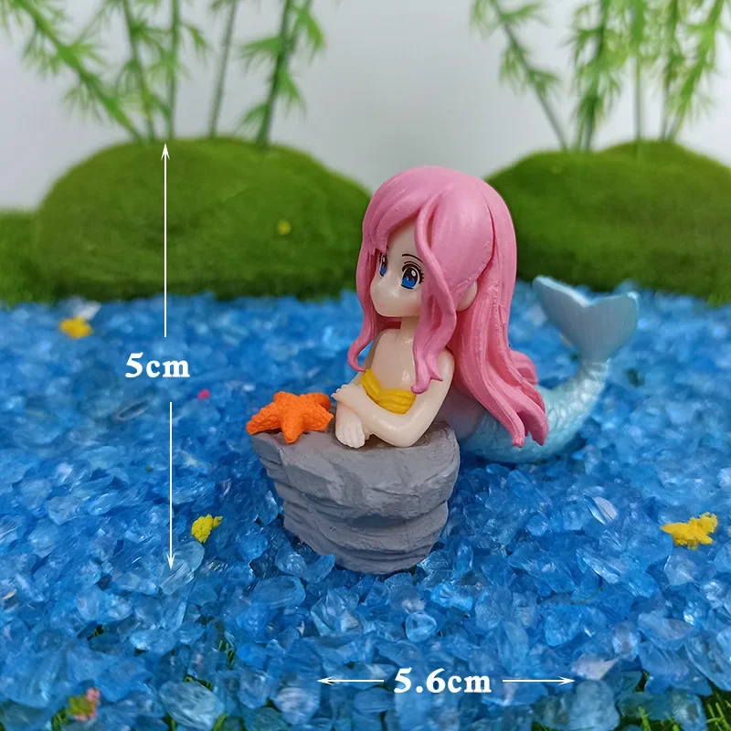 Pretty Mermaid Figurines for Aquarium Kawaii Artificial Mermaid Ornaments Fish Tank Handicrafts Desk Aquarium Decoration