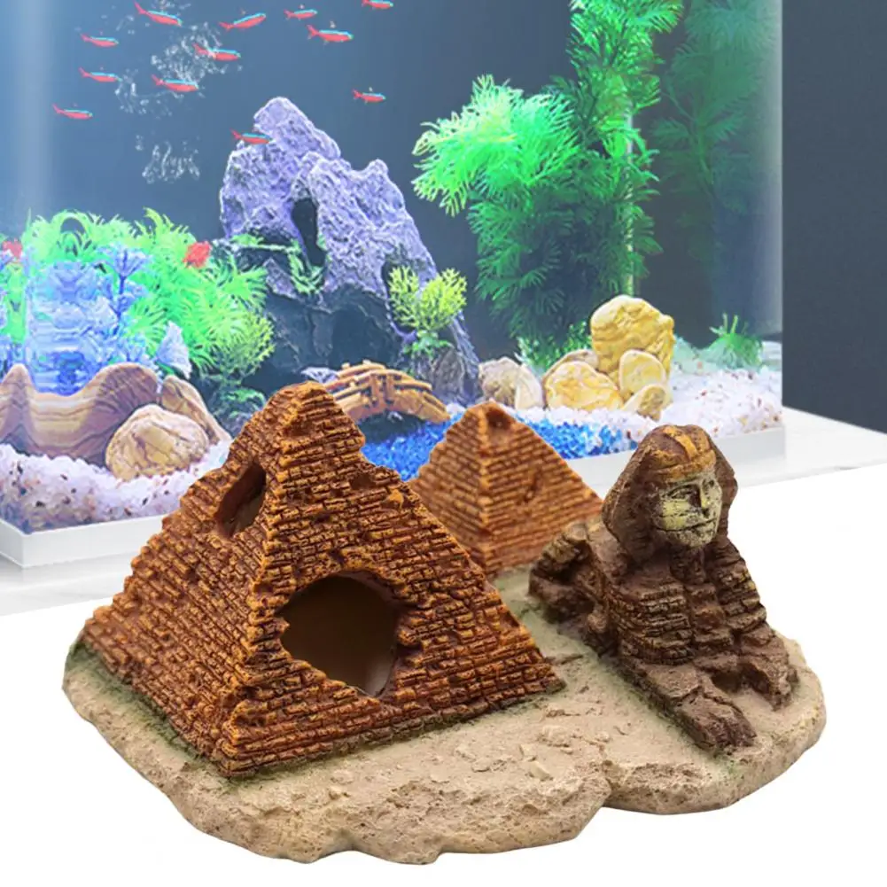 Creative Fish Tank Decoration Sphinx Colorfast Roman Style Rockery Aquarium Decoration  Fish Tank Landscaping Beautification